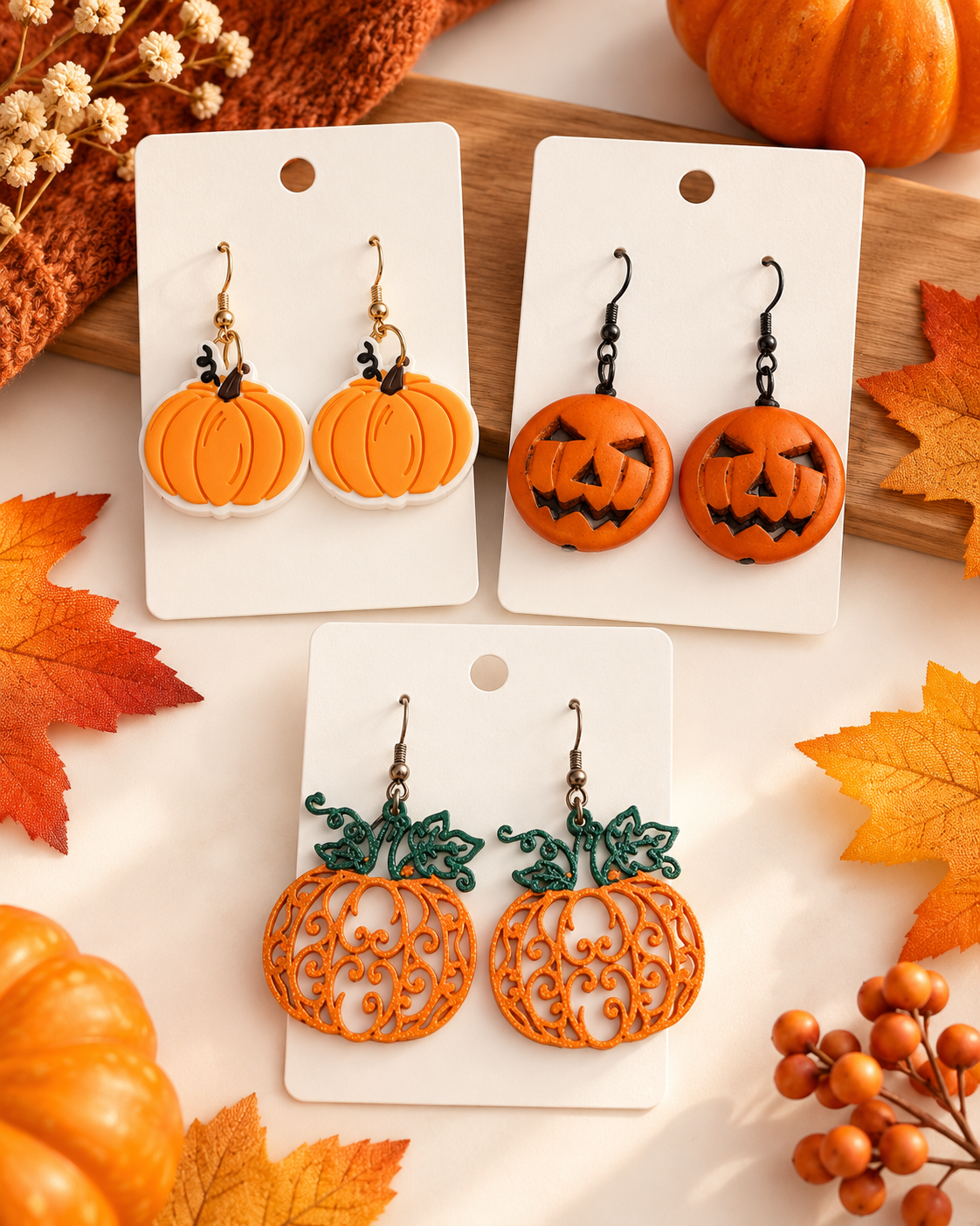 Autumn Harvest earrings by Legocita Makes